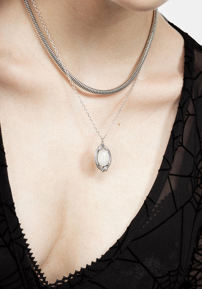 Serpent Moonstone Multi-Kette Halskette