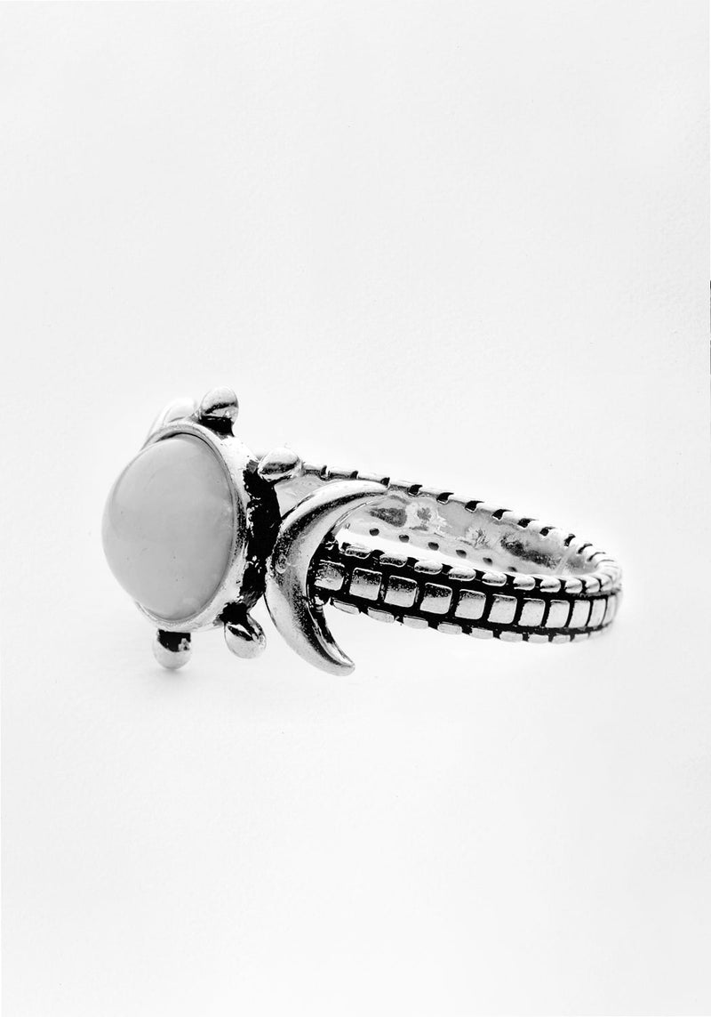 GODDESS TRIPLE MOON MOONSTONE RING