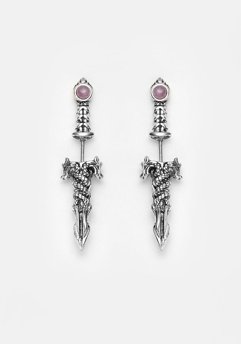 Ritual Amethyst Geteilt Ohrringe