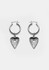 OUIJA PLANCHETTE HOOP EARRINGS