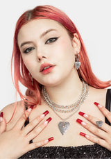 OUIJA PLANCHETTE HOOP EARRINGS