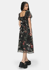 Anara Fruit Print Twist Front Midaxi Dress