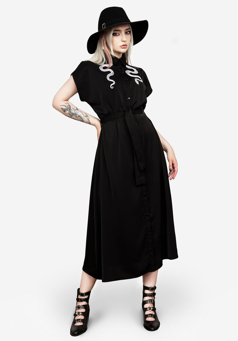 Slither Locker Midi Kleid