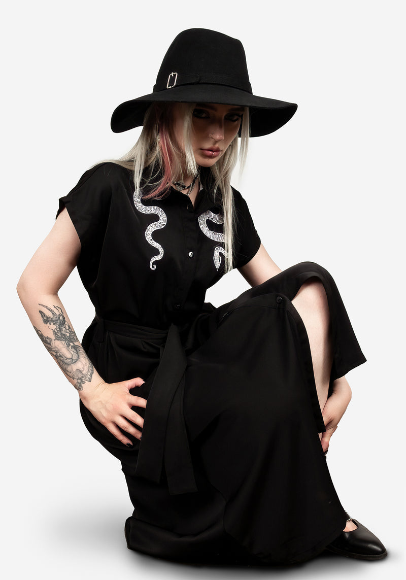 Slither Locker Midi Kleid