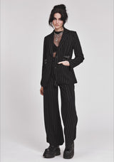 Charli Nadelstreifen Schnalle Oversize Blazer