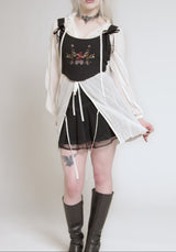 Genevra Embroidered Crop Corset Top