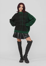 Checkmate Karo Fluffy Strick Pullover