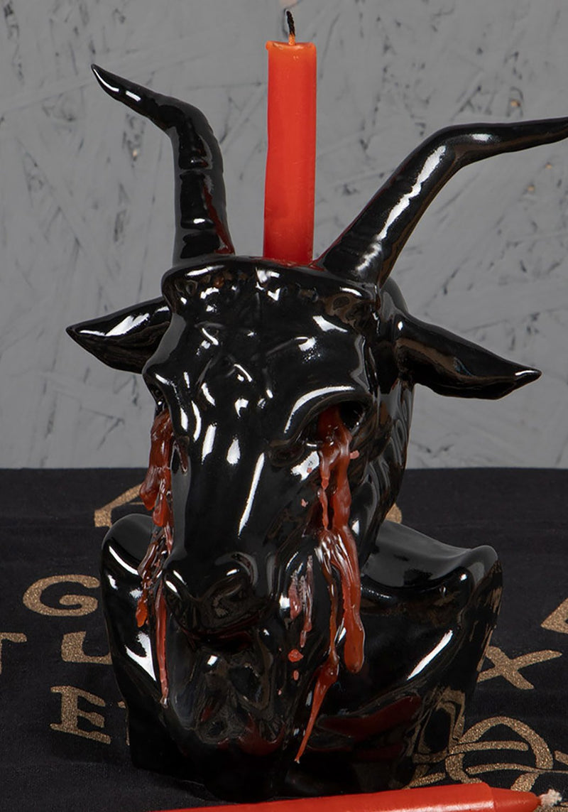 Crying Baphomet Kerze Halter - Schwarz