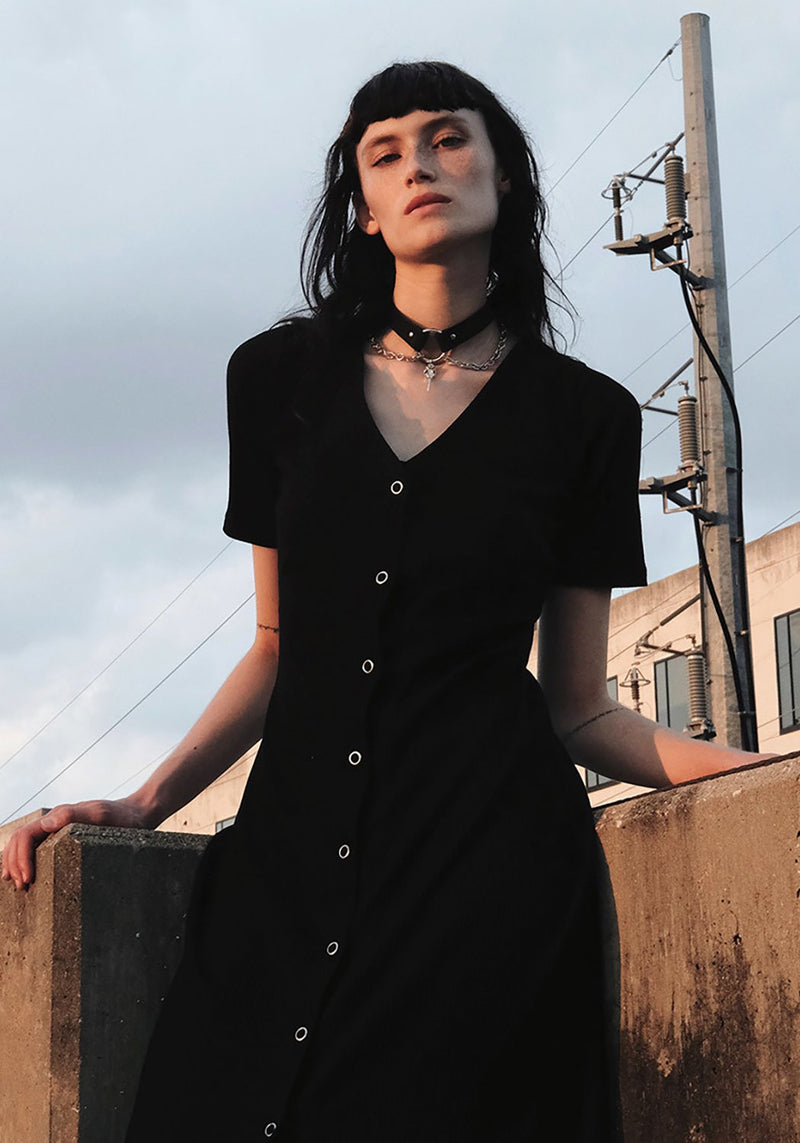 Obsidian Jersey Kleid