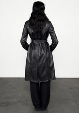 Poison Kunstleder Leder Trench Mantel