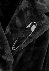 Creature Oversize Pelz Mantel - Schwarz