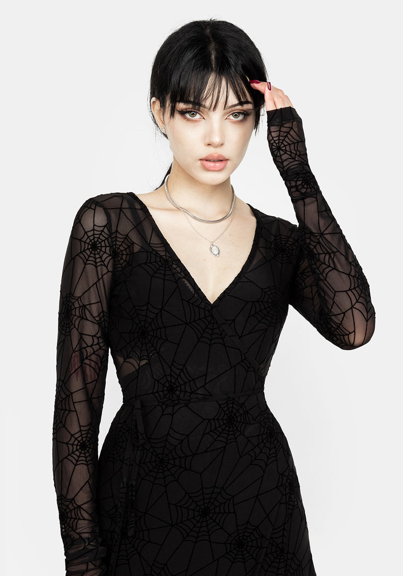 Venom Mesh Wickel Kleid