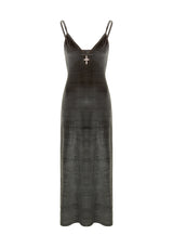 Gabrielle Velvet Midi Slip Dress