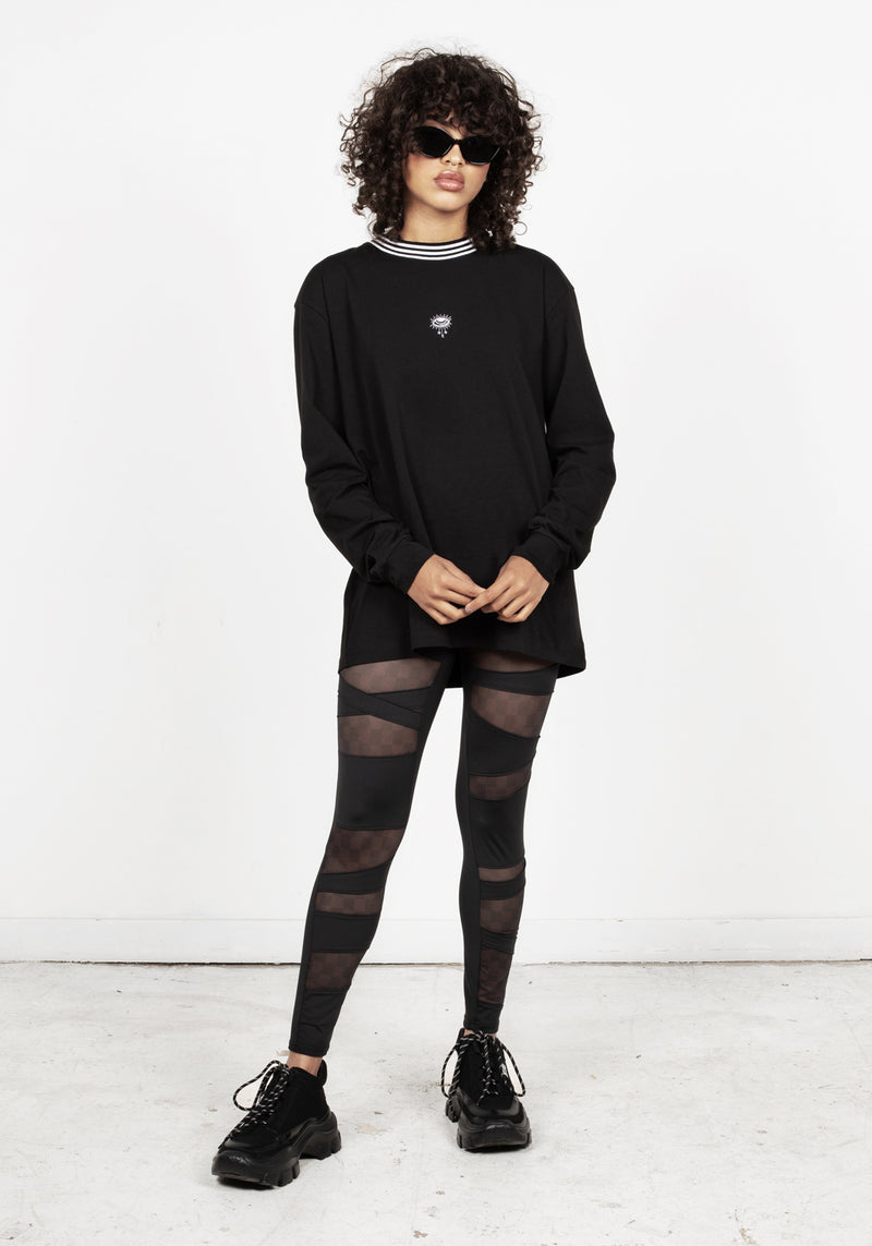Monica Lang Ärmel T-Shirt