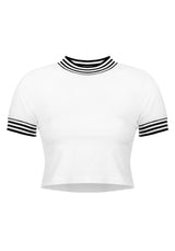 Monica Weiß Kurz T-Shirt