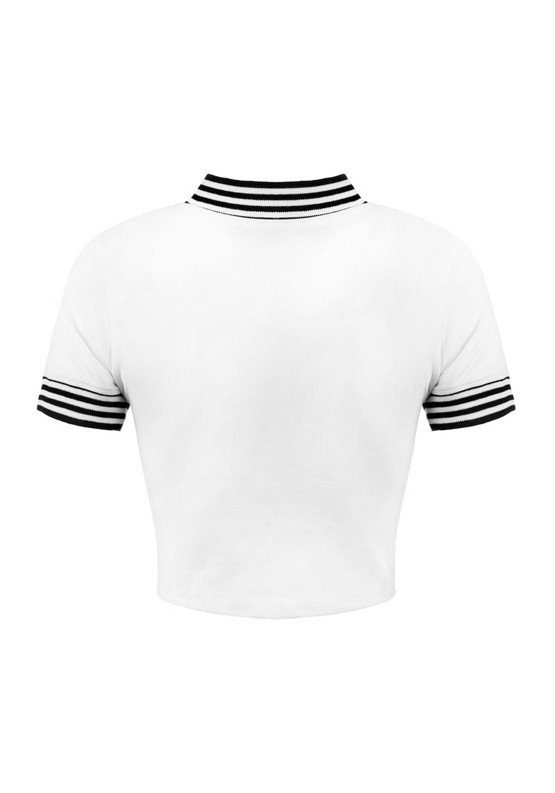 Monica Weiß Kurz T-Shirt