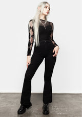 Harleen Checkerboard Mesh Bodysuit