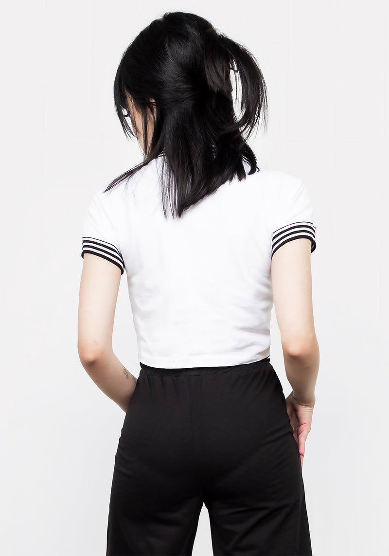Monica Weiß Kurz T-Shirt