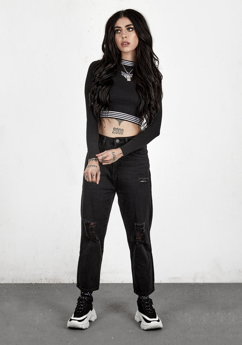 Monica Lang Ärmel Top