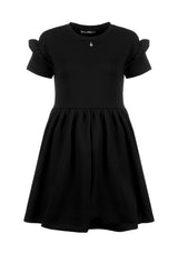 Power Rüsche Ärmel Skater Kleid
