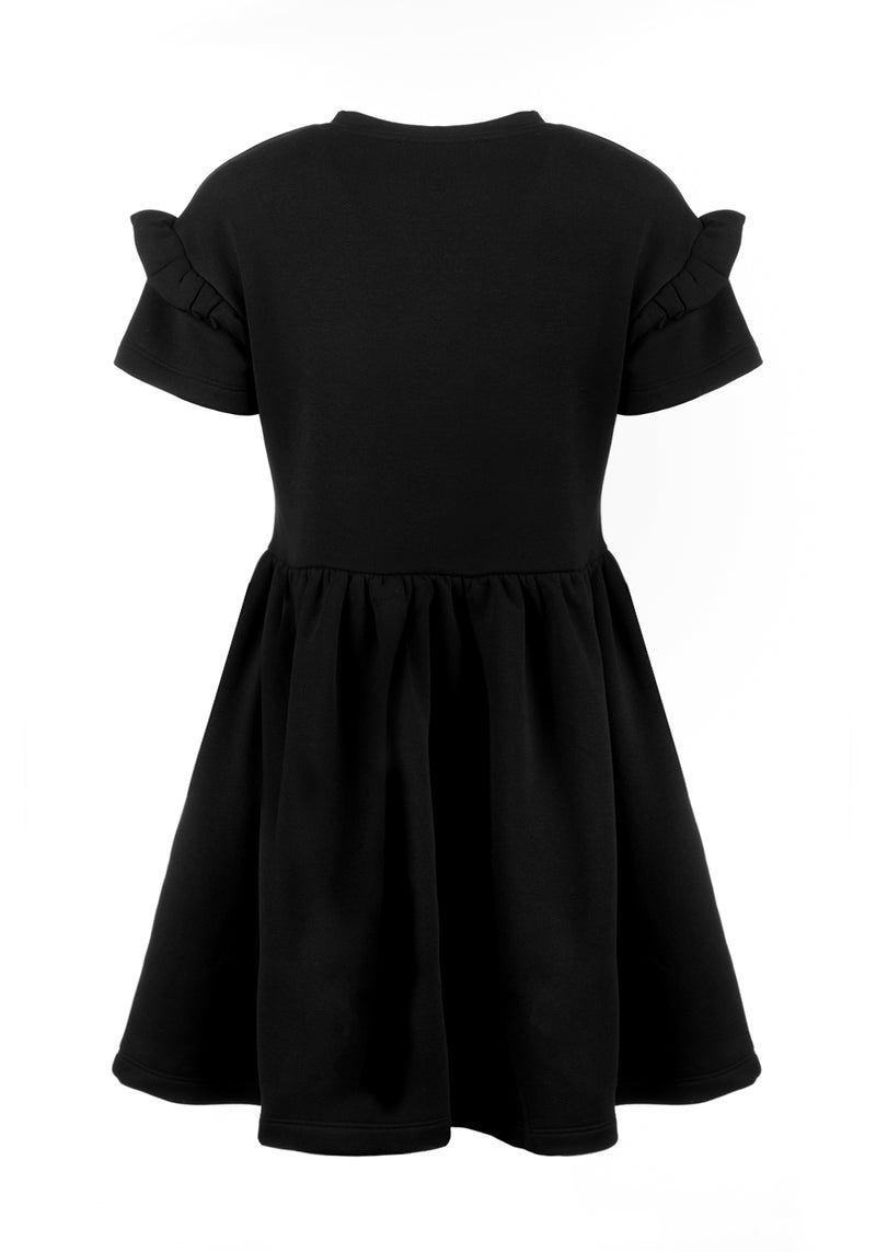 Power Rüsche Ärmel Skater Kleid