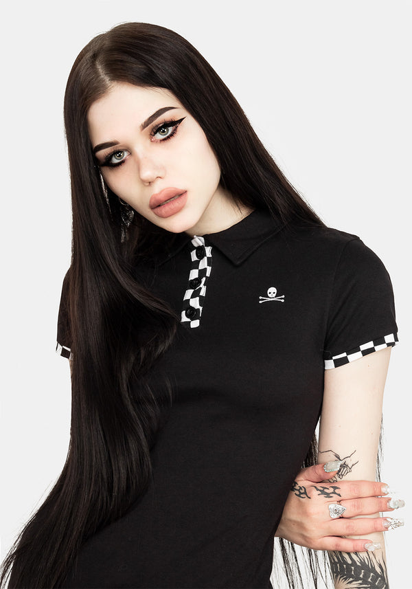 Domino Schädel Polo Kleid