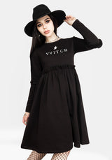 Vvitch Rüsche Midi Skater Kleid