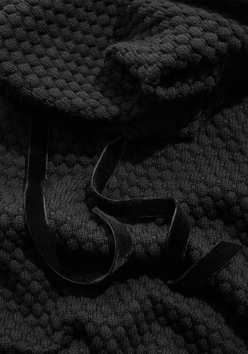 Druid Gestrickt Oversize Kapuzensweatshirt