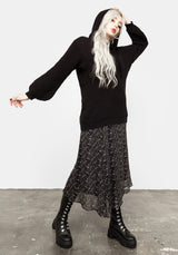 Druid Gestrickt Oversize Kapuzensweatshirt