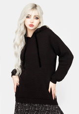 Druid Gestrickt Oversize Kapuzensweatshirt