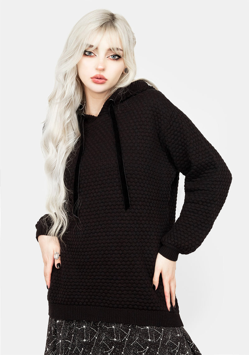 Druid Gestrickt Oversize Kapuzensweatshirt