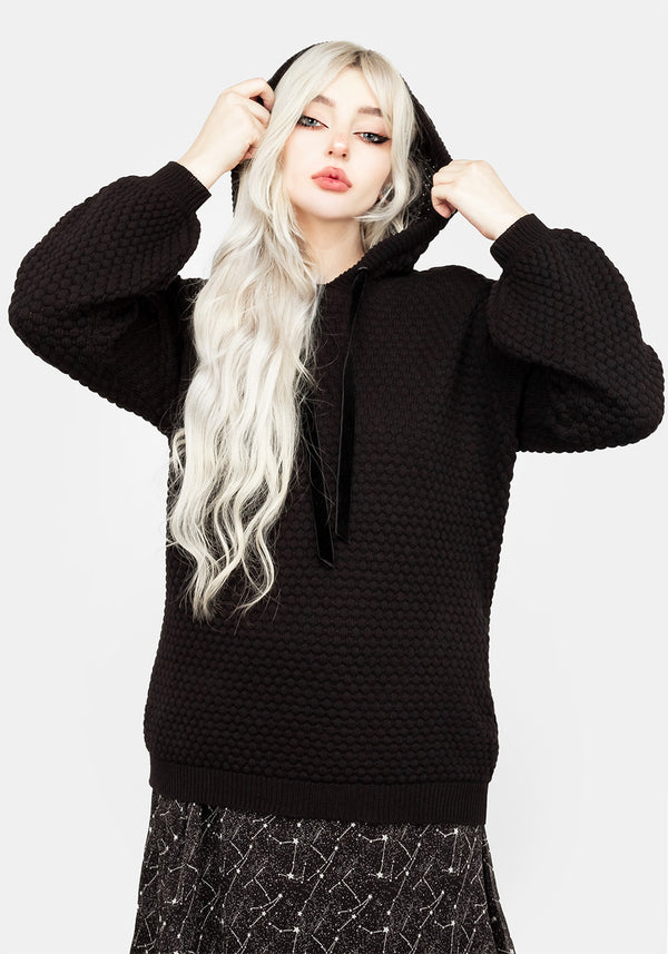 Druid Gestrickt Oversize Kapuzensweatshirt