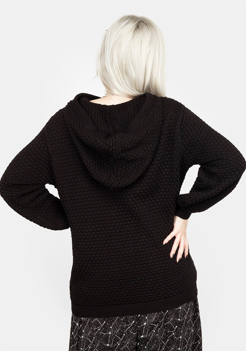 Druid Gestrickt Oversize Kapuzensweatshirt