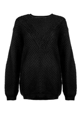 Blessing Oversize Zopf Pentagramm Pullover