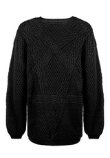 Blessing Oversize Zopf Pentagramm Pullover