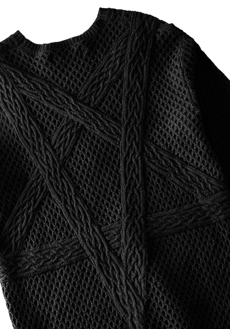 Blessing Oversize Zopf Pentagramm Pullover