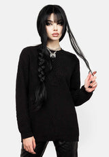 Blessing Oversize Zopf Pentagramm Pullover