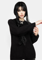 Blessing Oversize Zopf Pentagramm Pullover