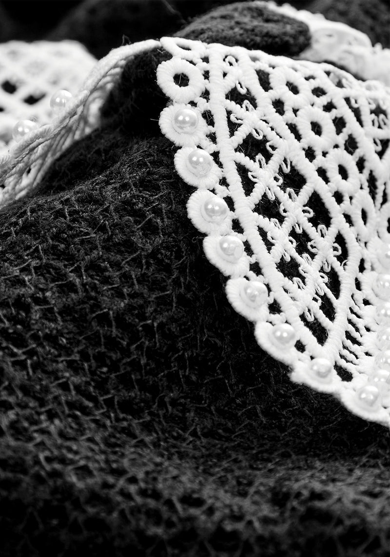 Sanctum Spitze Kragen Pullover