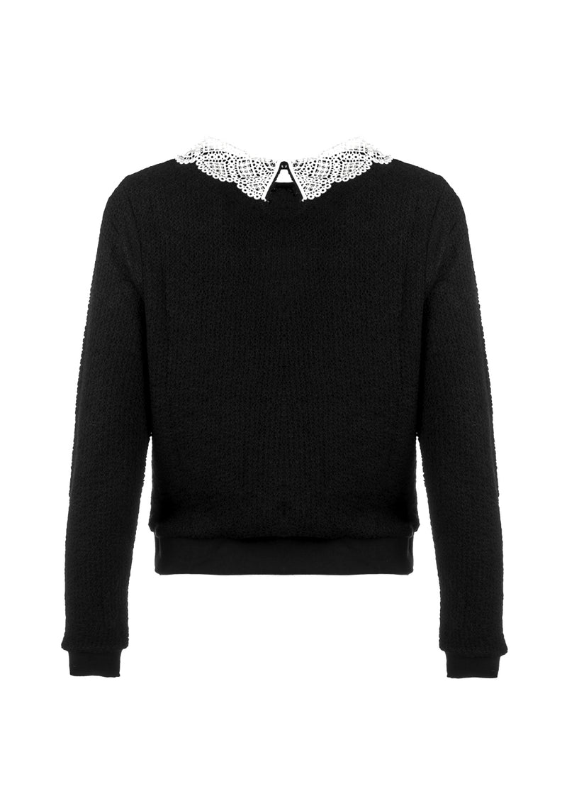 Sanctum Spitze Kragen Pullover
