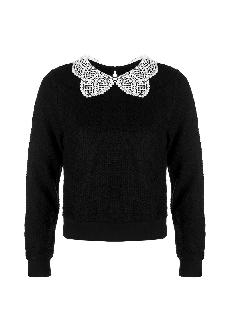 Sanctum Spitze Kragen Pullover