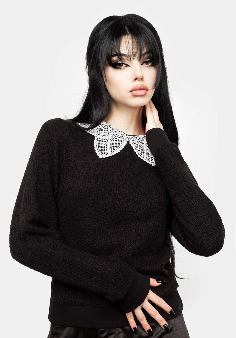 Sanctum Spitze Kragen Pullover