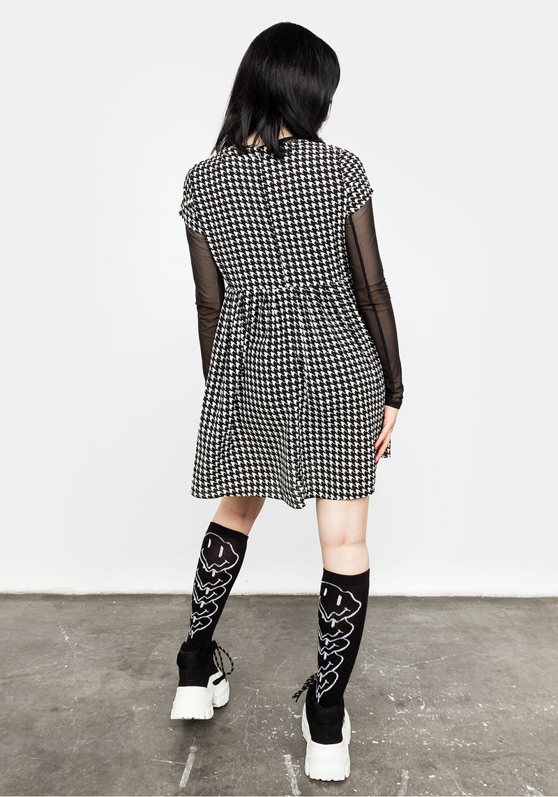Fatale Houndstooth Skater Kleid