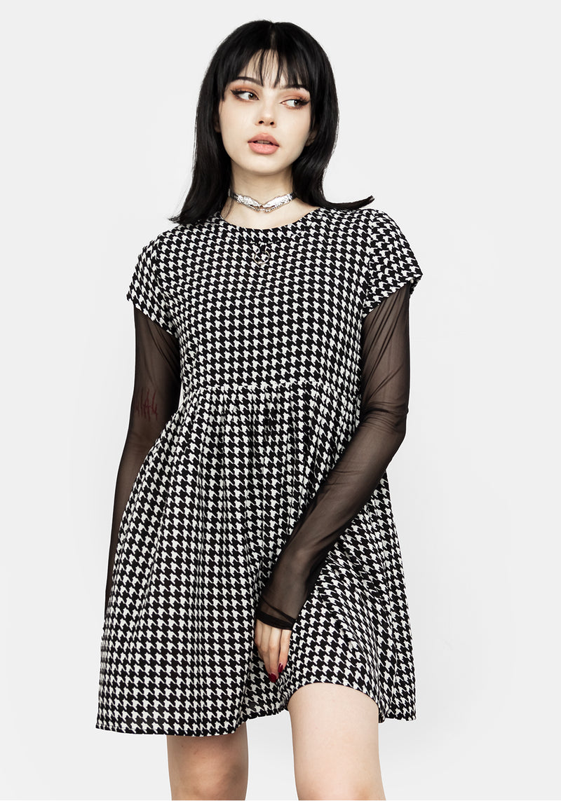 Fatale Houndstooth Skater Kleid
