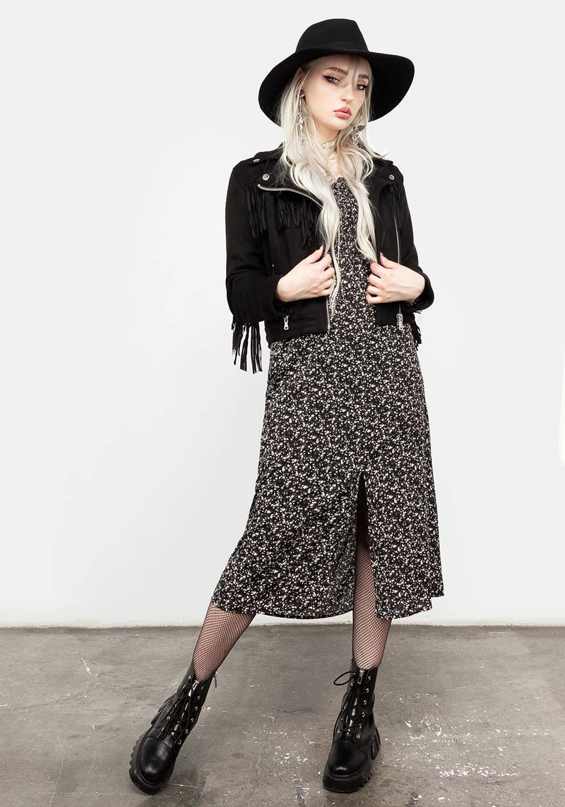 Milkweed Gerafft Midi Kleid