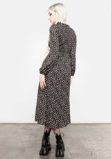 Milkweed Gerafft Midi Kleid
