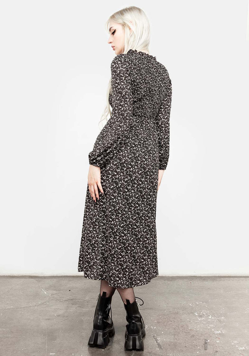 Milkweed Gerafft Midi Kleid