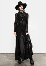Divination Mesh Maxi Hemd Kleid