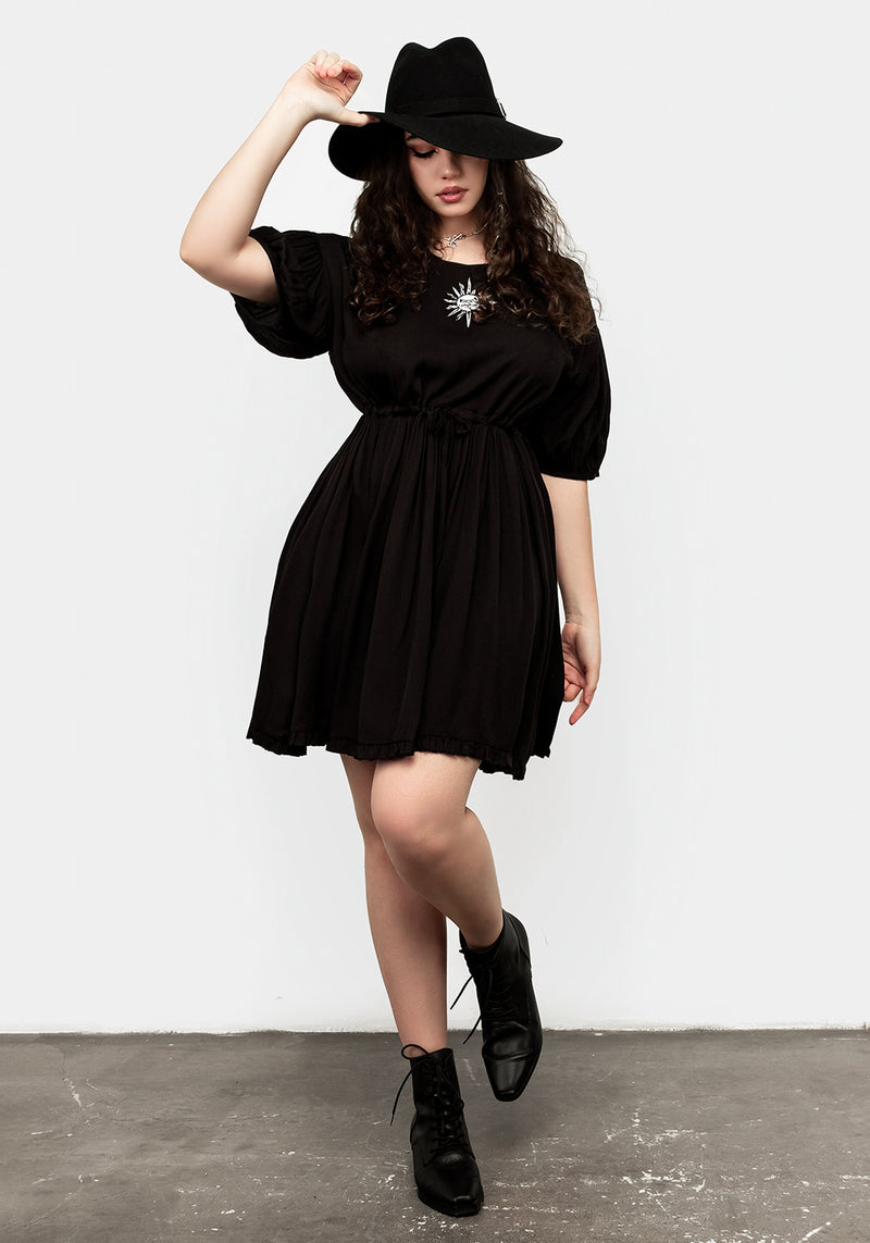 Priesterin Bestickt Rüsche Kleid