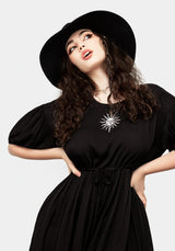 Priesterin Bestickt Rüsche Kleid